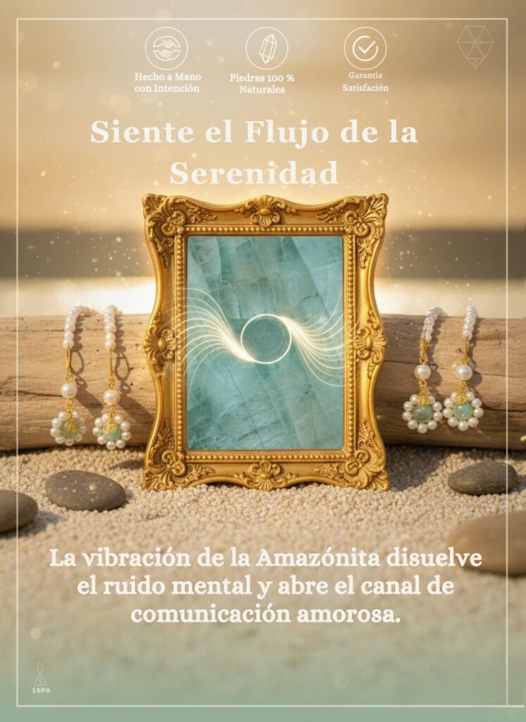 Pendientes de Amazonita para la Serenidad y Perlas, Joyería Hecha a Mano con Piedras Naturales